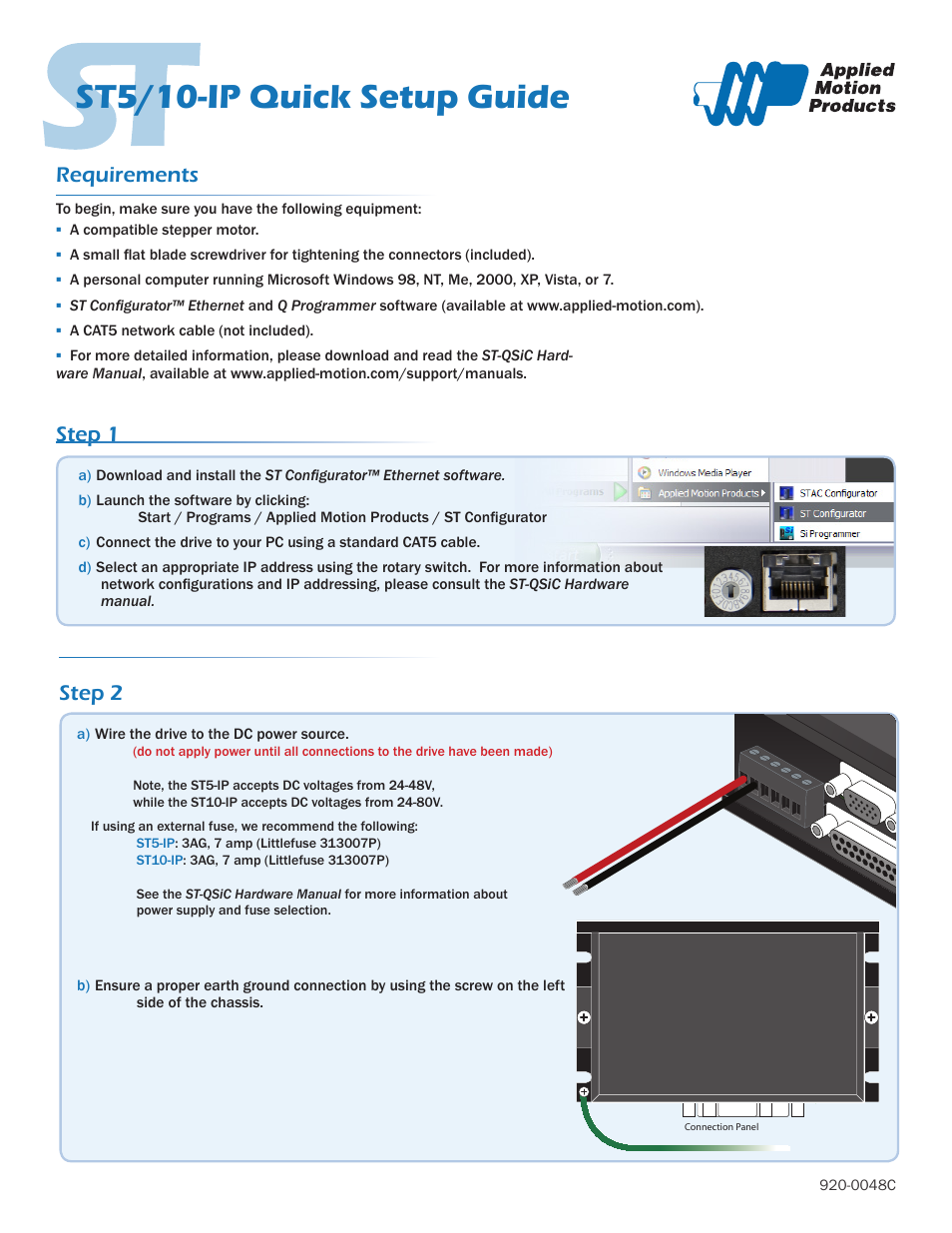 Applied Motion ST10-IP-EE User Manual | 2 pages