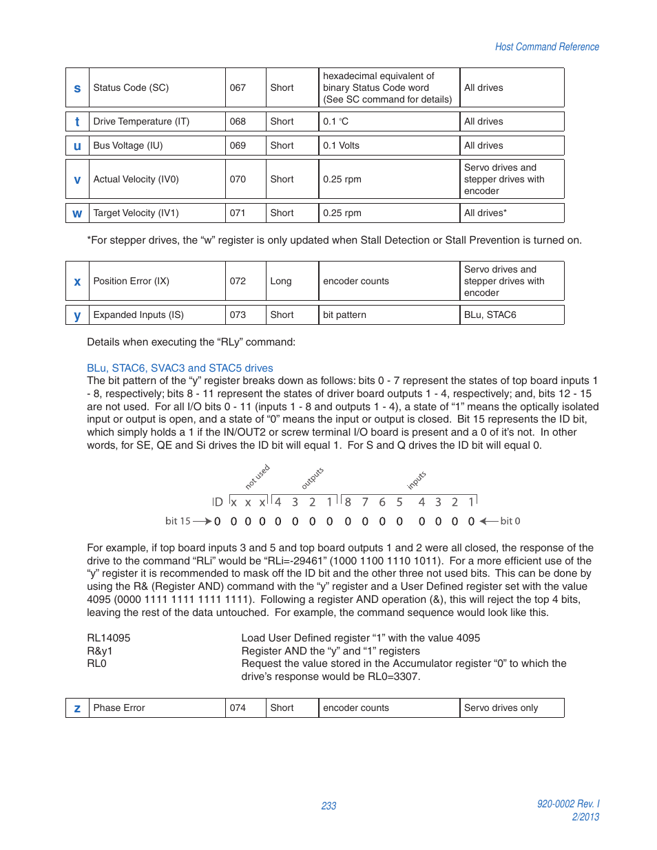 Applied Motion RS-232 User Manual | Page 233 / 320