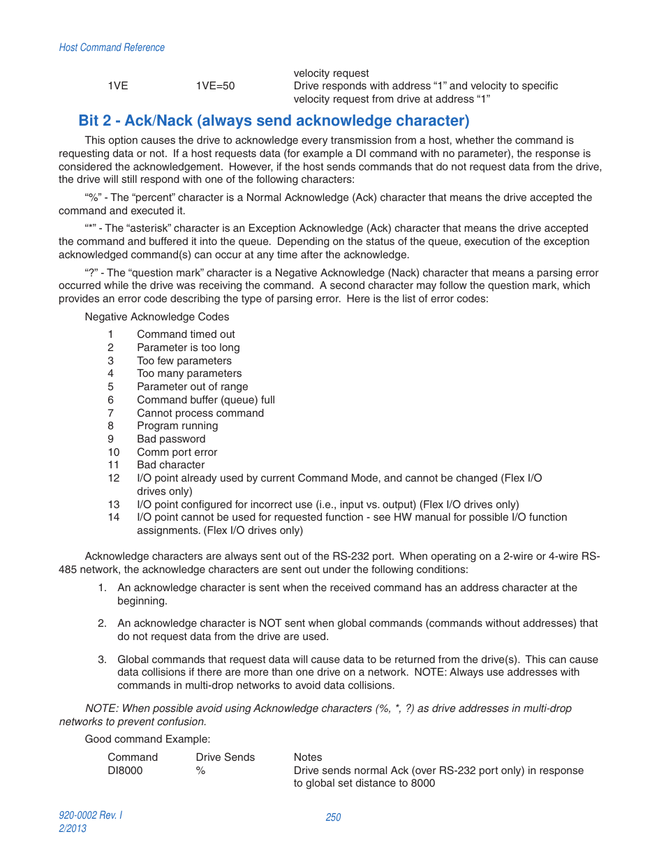 Applied Motion RS-232 User Manual | Page 250 / 320