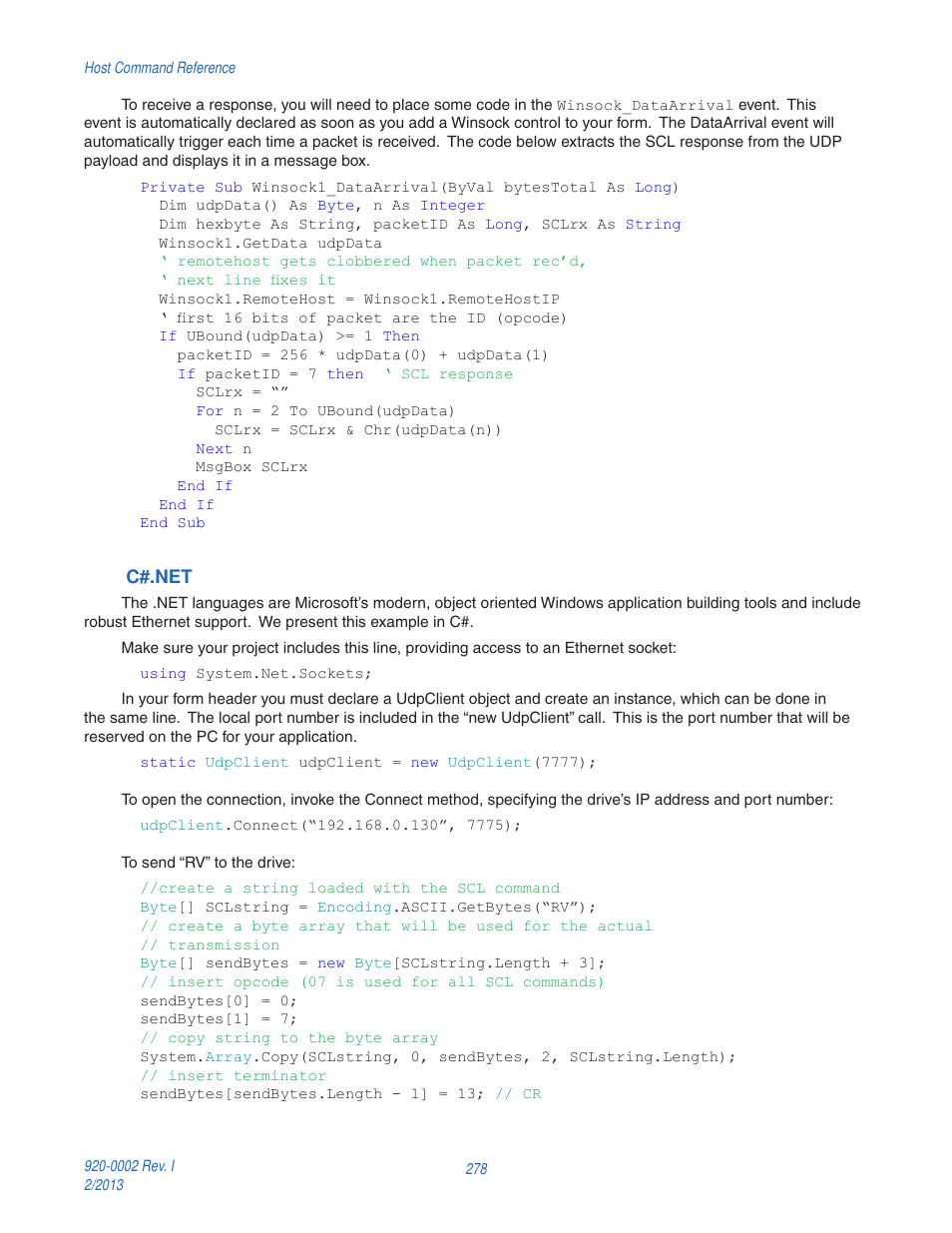 Applied Motion RS-232 User Manual | Page 278 / 320