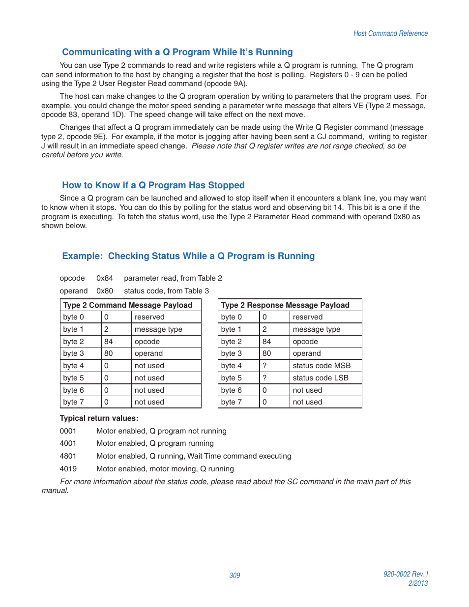 Applied Motion RS-232 User Manual | Page 309 / 320