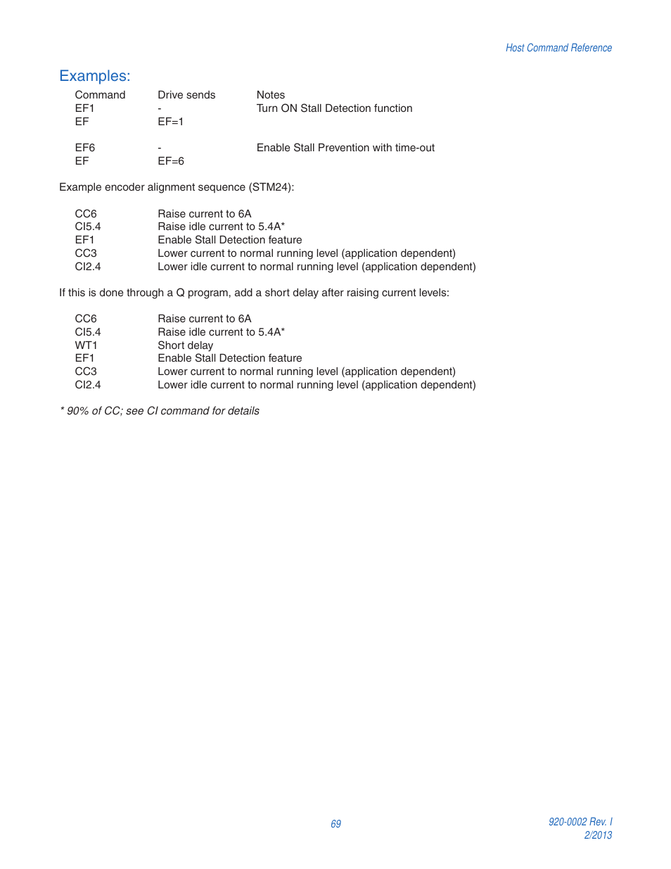 Examples | Applied Motion RS-232 User Manual | Page 69 / 320