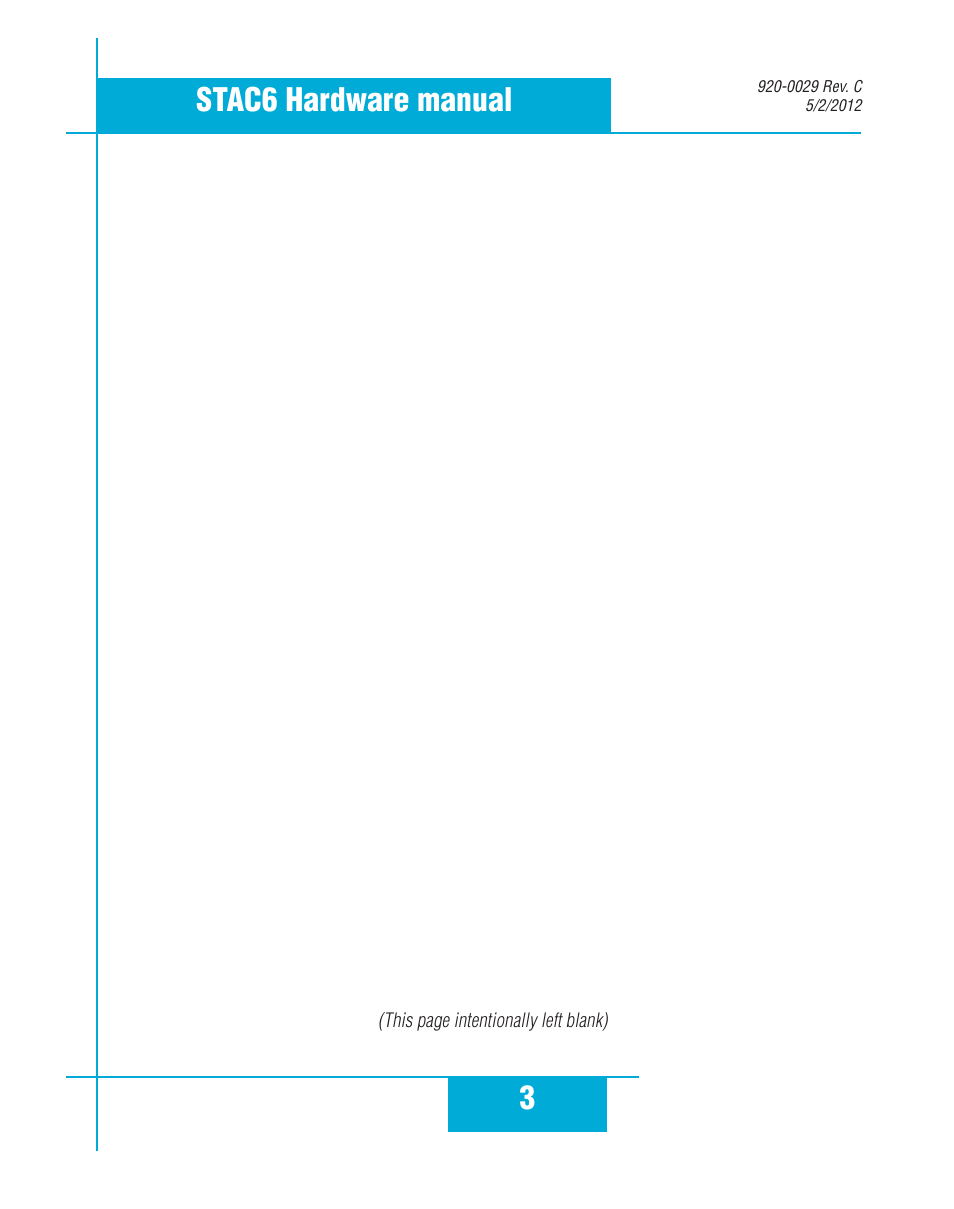 3stac6 hardware manual | Applied Motion STAC6-C User Manual | Page 3 / 57