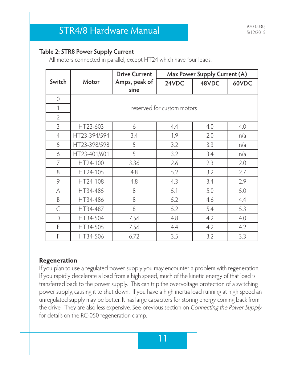 11 str4/8 hardware manual | Applied Motion STR4 User Manual | Page 11 / 46