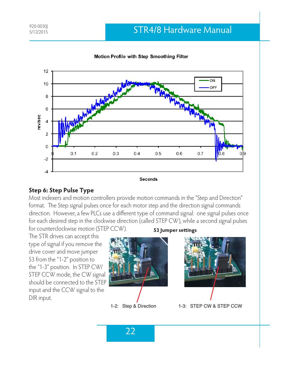 Step 6: step pulse type, 22 str4/8 hardware manual | Applied Motion STR4 User Manual | Page 22 / 46