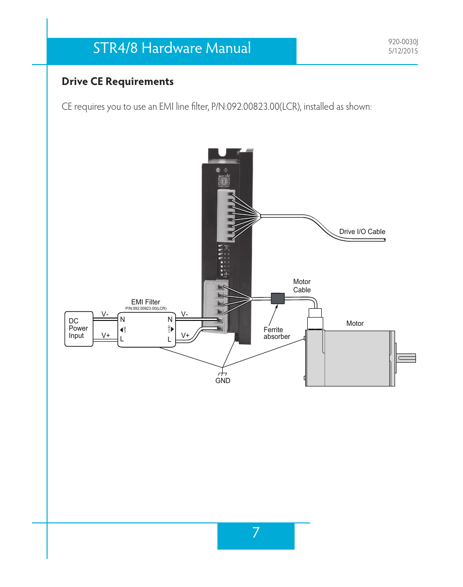 Drive ce requirements, 7str4/8 hardware manual | Applied Motion STR4 User Manual | Page 7 / 46