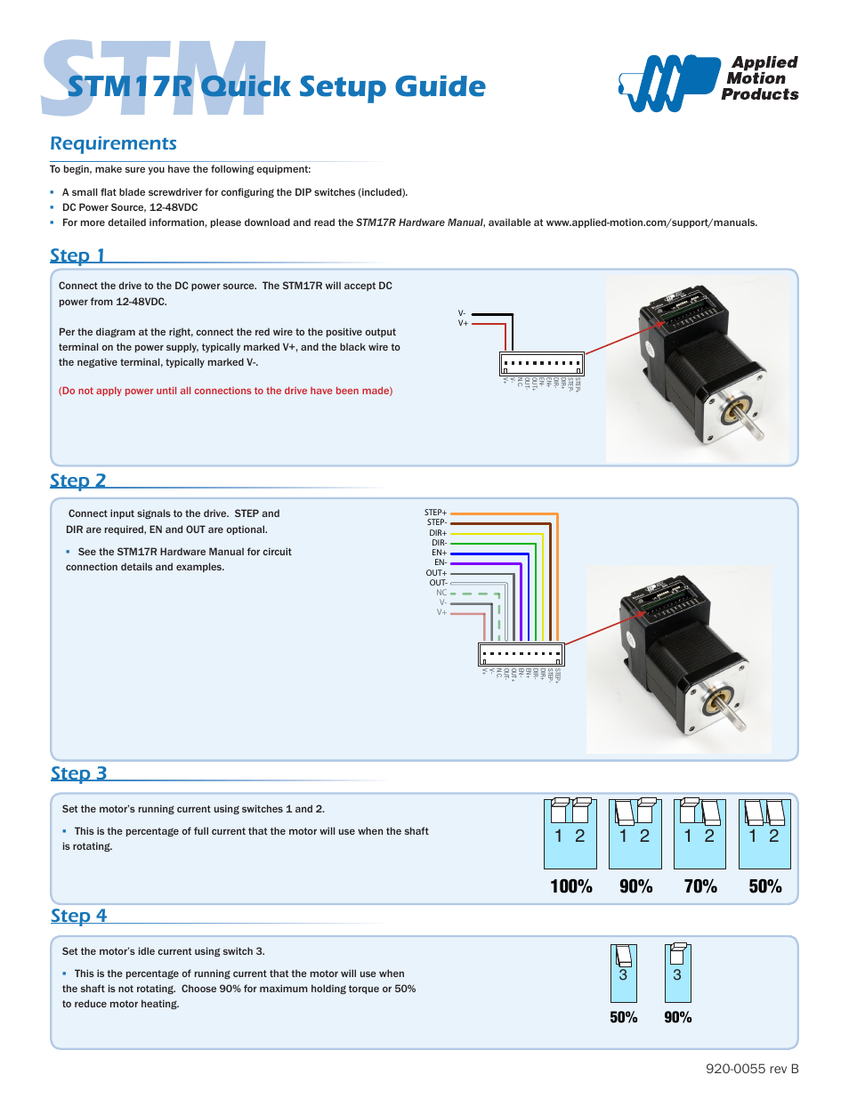 Applied Motion STM17R-3ND User Manual | 2 pages