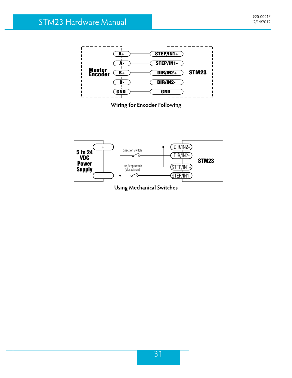 31 stm23 hardware manual | Applied Motion STM23C-3CE User Manual | Page 31 / 48