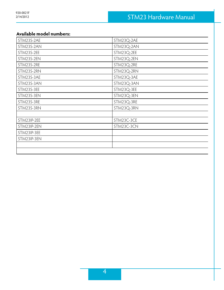 4stm23 hardware manual | Applied Motion STM23C-3CE User Manual | Page 4 / 48
