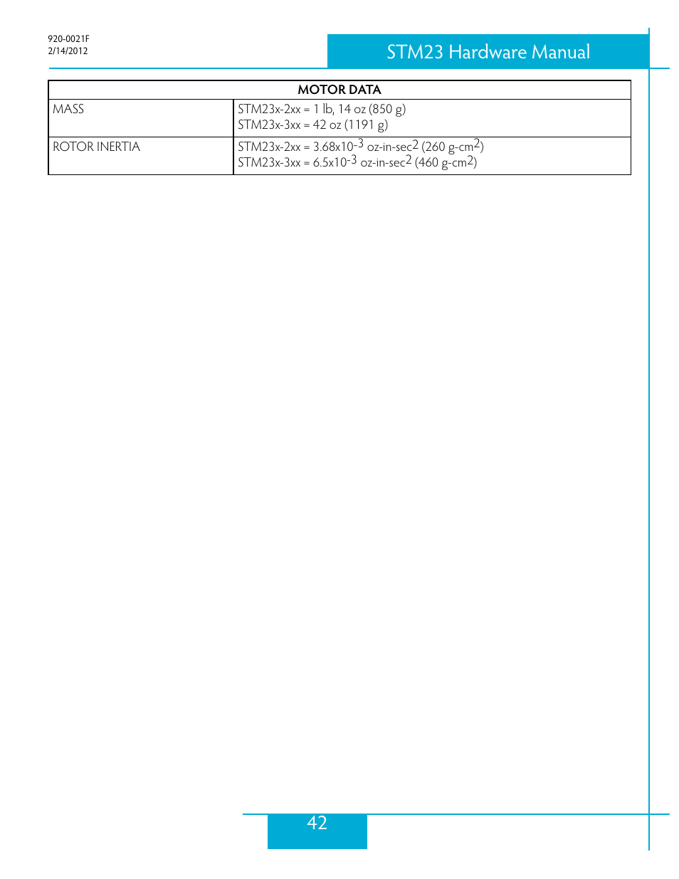 42 stm23 hardware manual | Applied Motion STM23C-3CE User Manual | Page 42 / 48