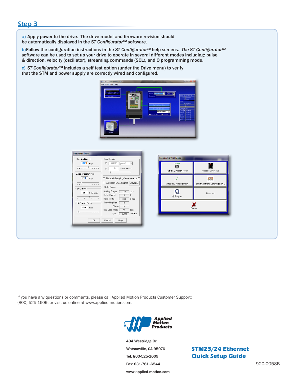 Step 3 | Applied Motion STM23Q-2AE User Manual | Page 2 / 2