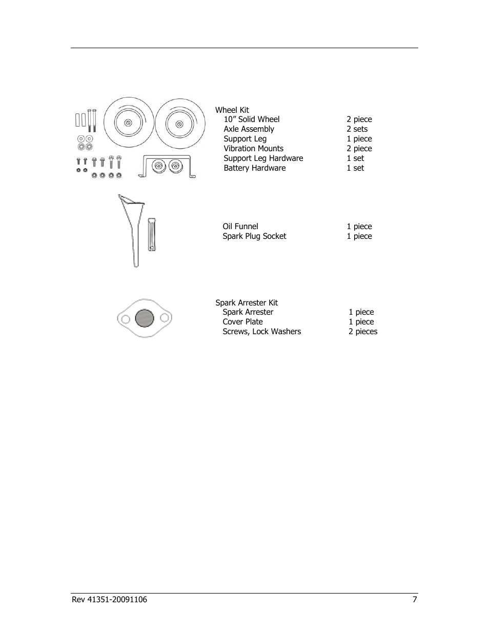 Controls and features, Parts included | Champion Power Equipment PORTABLE GENERATOR 41351 User Manual | Page 11 / 28