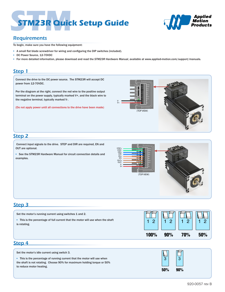 Applied Motion STM23R-2ND User Manual | 2 pages