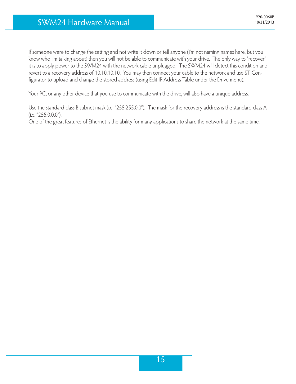 15 swm24 hardware manual | Applied Motion SWM24IP-3EE User Manual | Page 15 / 36
