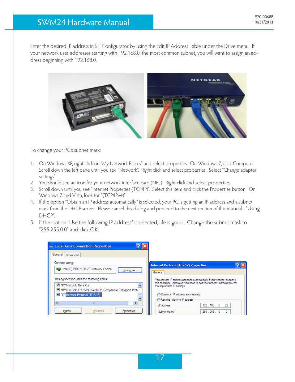 17 swm24 hardware manual | Applied Motion SWM24IP-3EE User Manual | Page 17 / 36