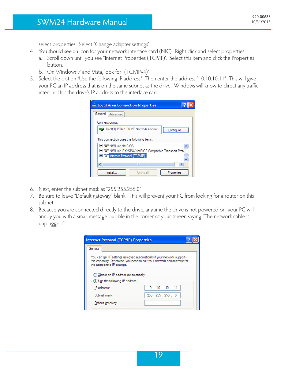 19 swm24 hardware manual | Applied Motion SWM24IP-3EE User Manual | Page 19 / 36