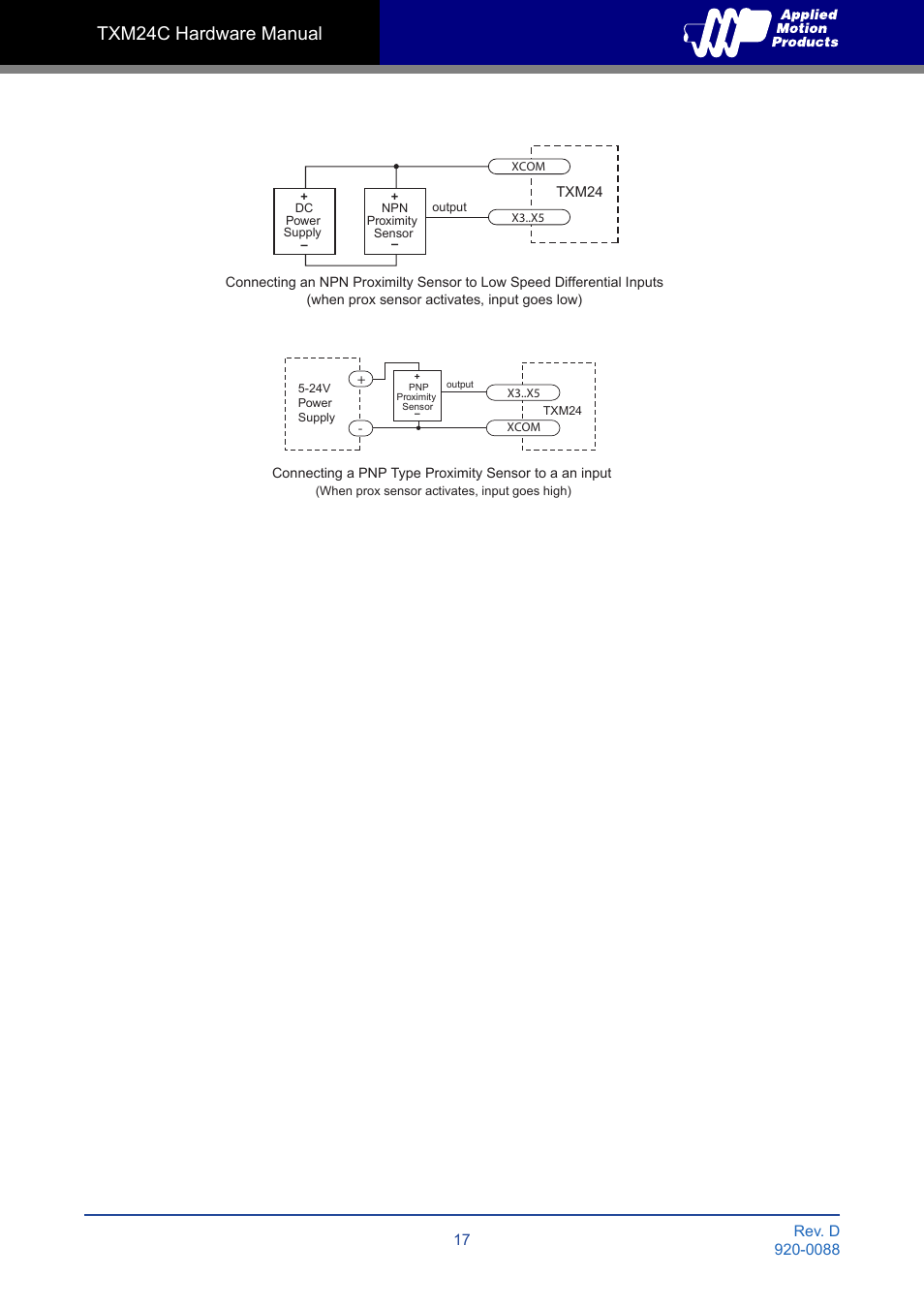 Txm24c hardware manual | Applied Motion TXM24C-1CG User Manual | Page 17 / 23