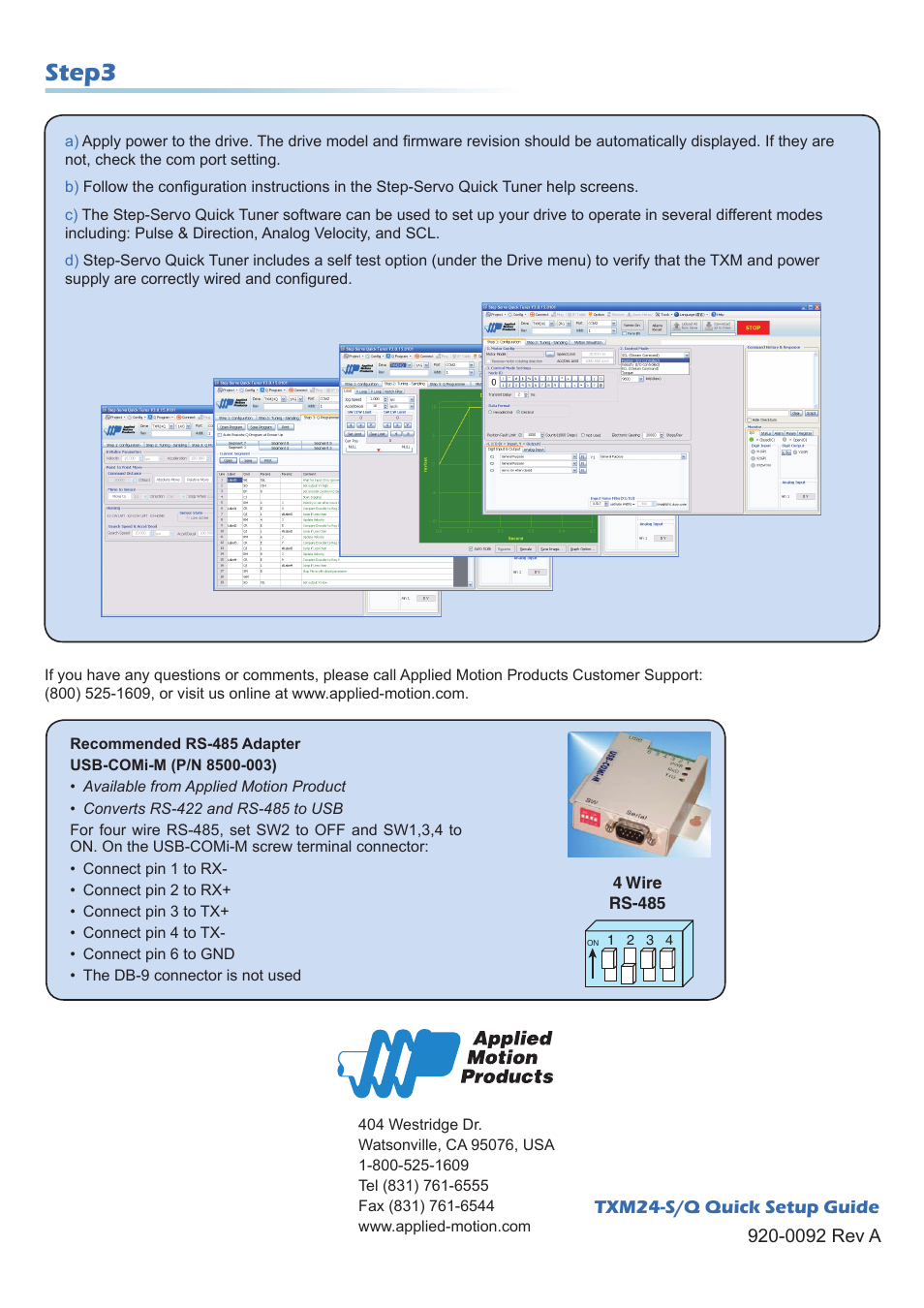 Step3 | Applied Motion TXM24Q-1AG User Manual | Page 2 / 2