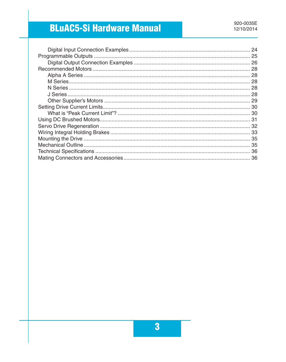 3bluac5-si hardware manual | Applied Motion BLuAC5-Si User Manual | Page 3 / 38