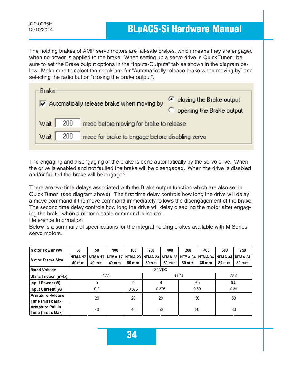 34 bluac5-si hardware manual | Applied Motion BLuAC5-Si User Manual | Page 34 / 38