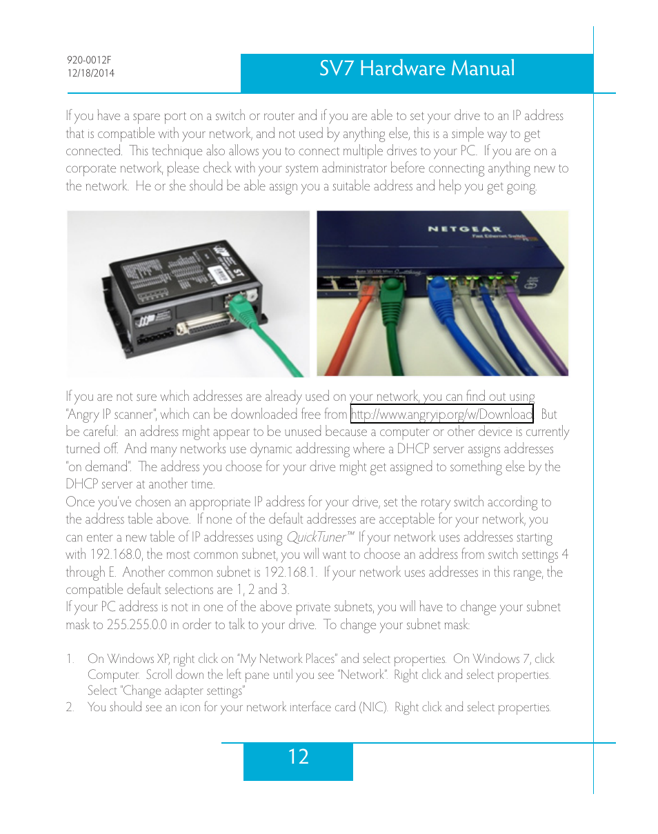 12 sv7 hardware manual | Applied Motion SV7-C-CE User Manual | Page 12 / 53