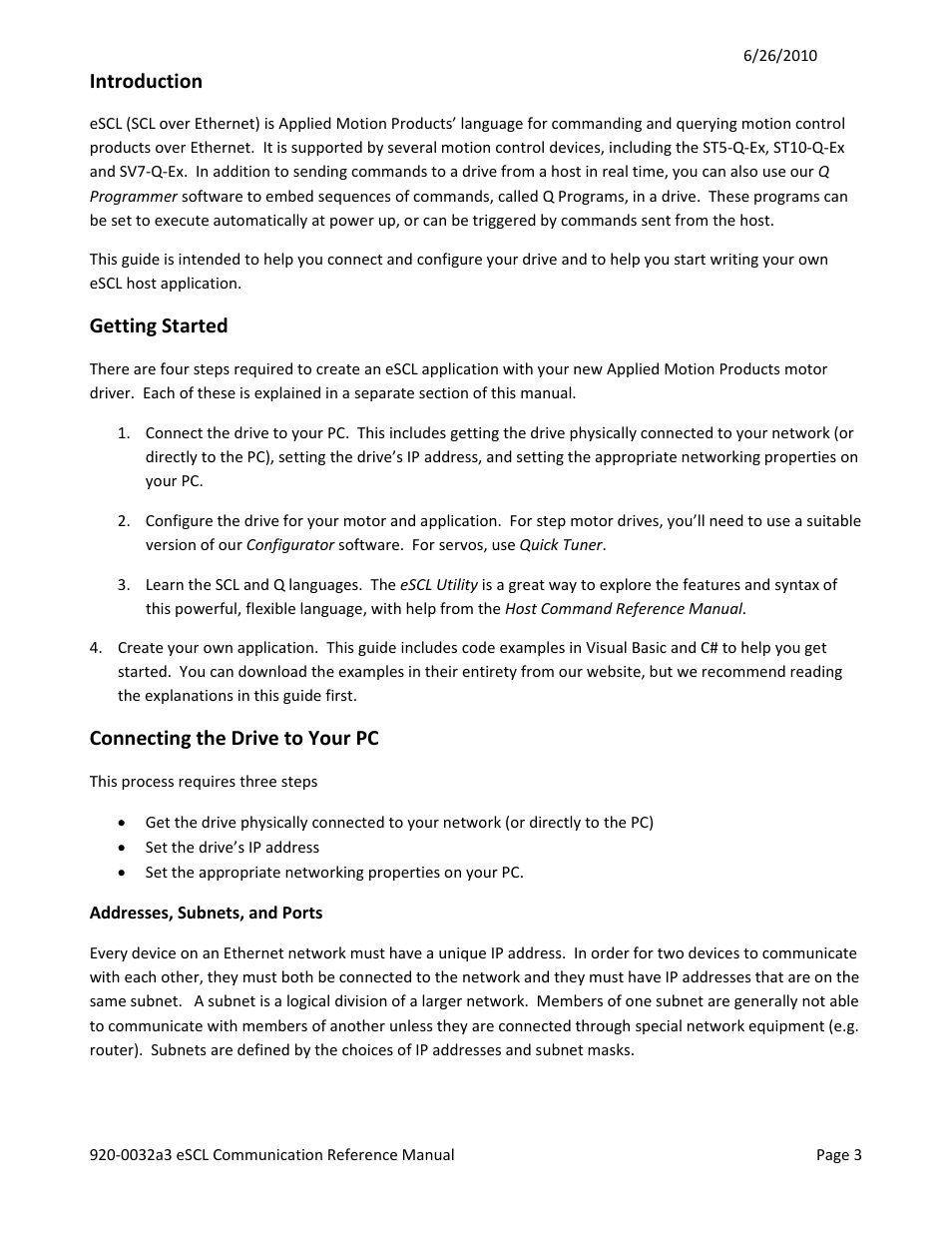 Applied Motion SV7-Q-EE User Manual | Page 3 / 19
