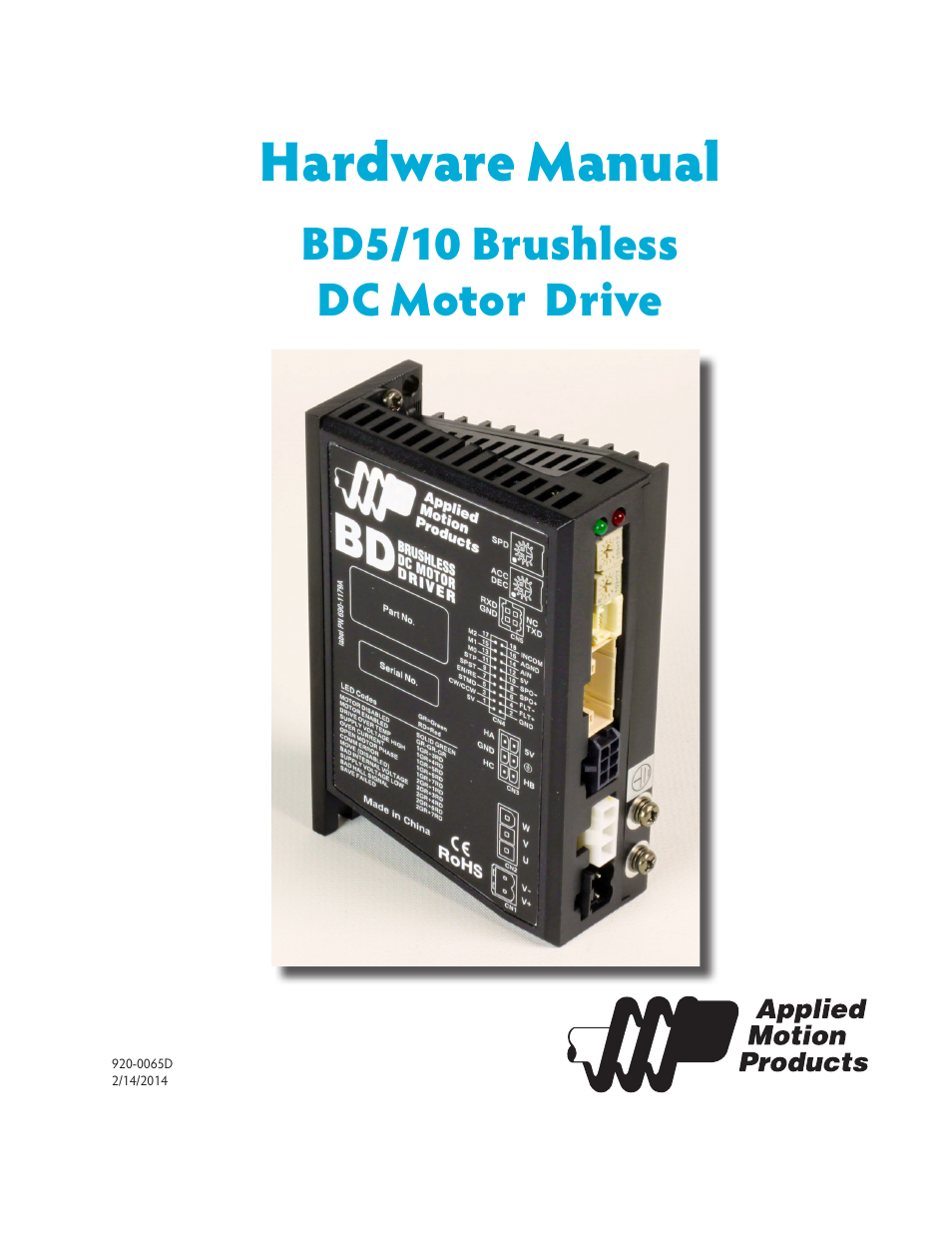 Applied Motion BD10-H4-AH User Manual | 36 pages