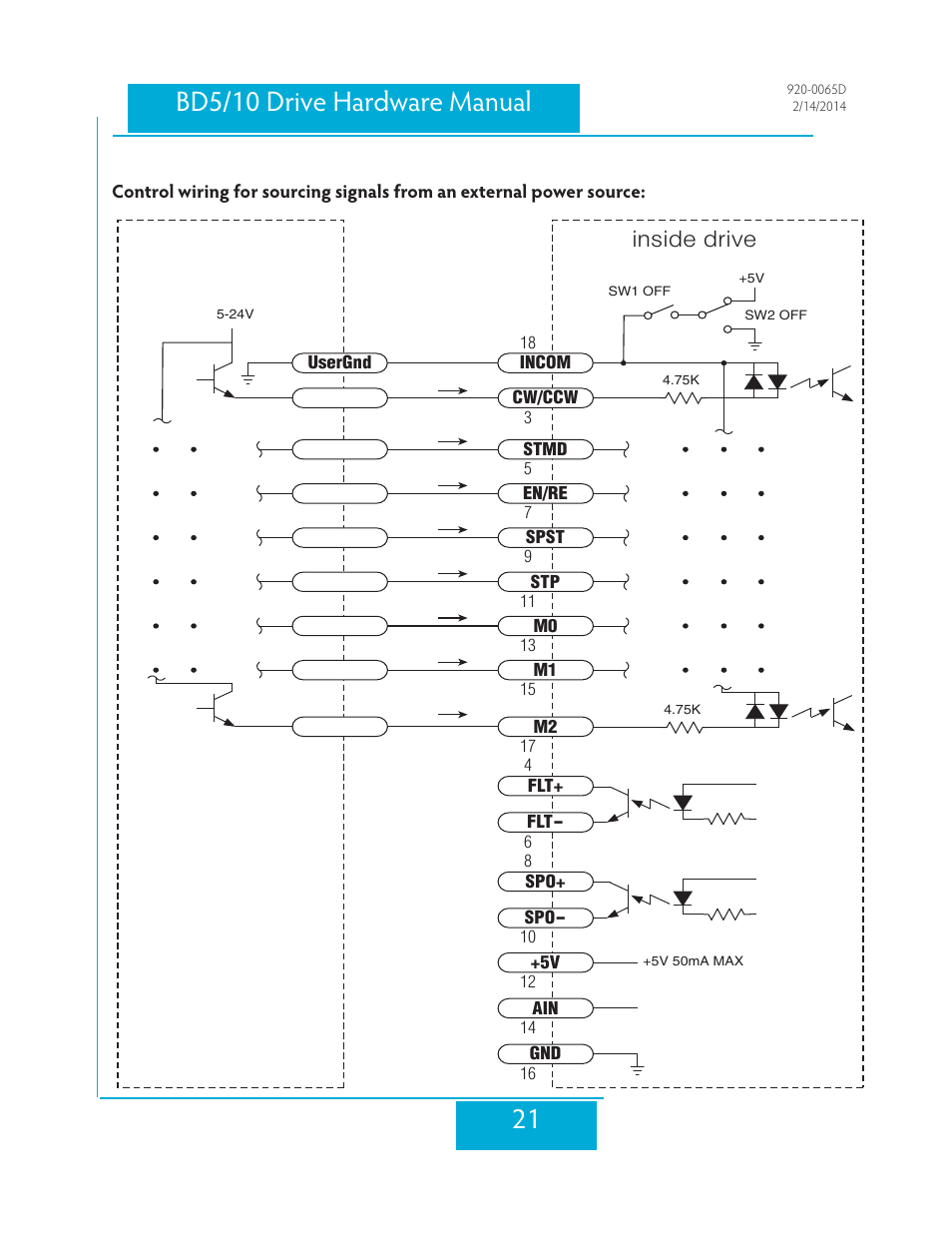 Inside drive | Applied Motion BD10-H4-AH User Manual | Page 21 / 36