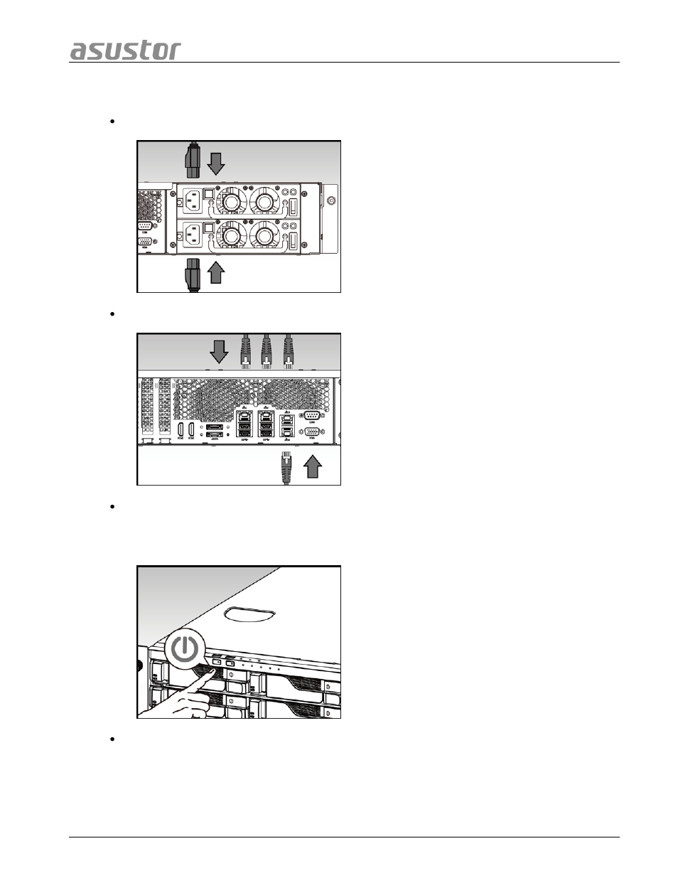 2 connecting and powering on the nas, Connecting and powering on the nas | Asustor AS7009RD User Manual | Page 10 / 25
