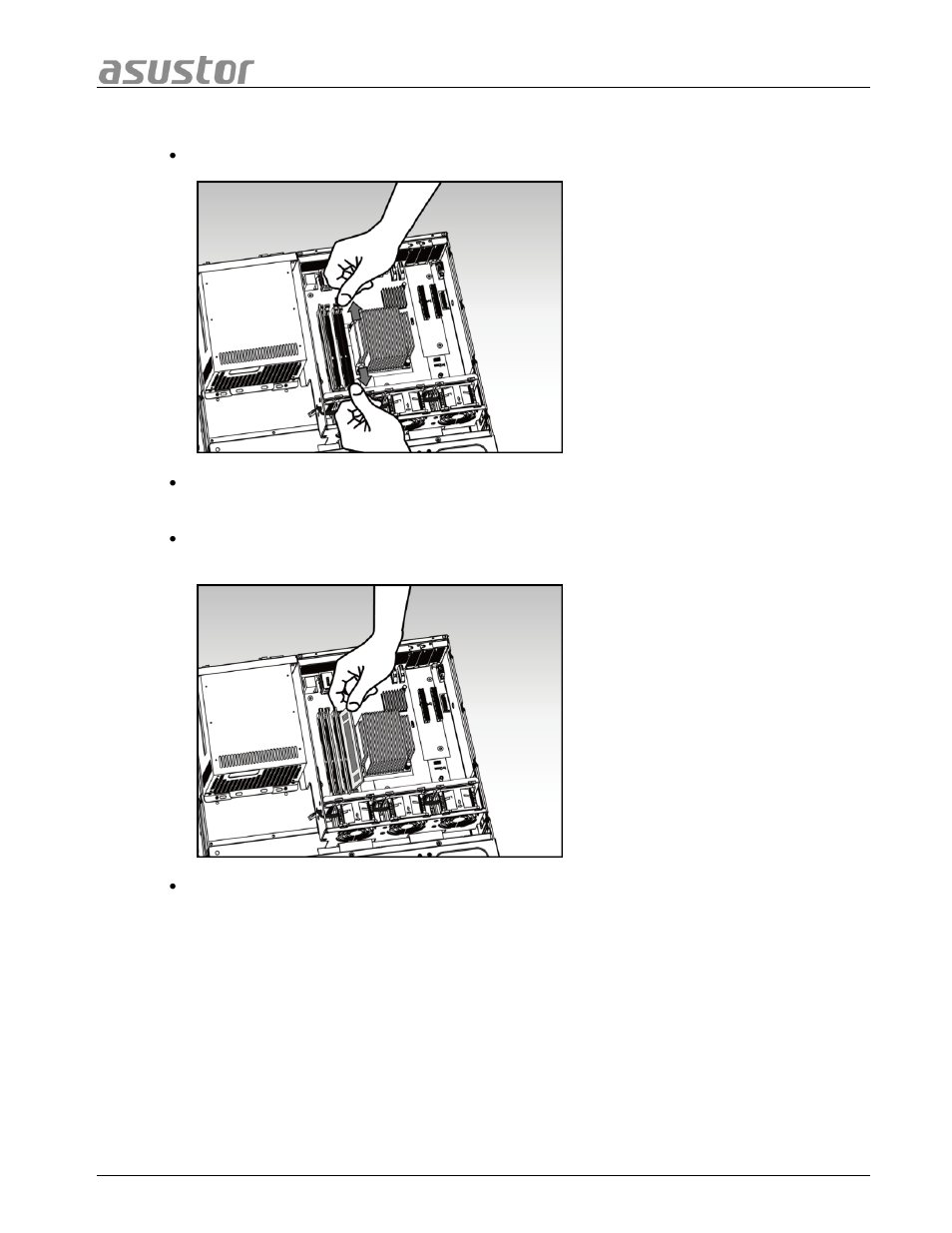 4 installing memory, Installing memory | Asustor AS7009RD User Manual | Page 13 / 25