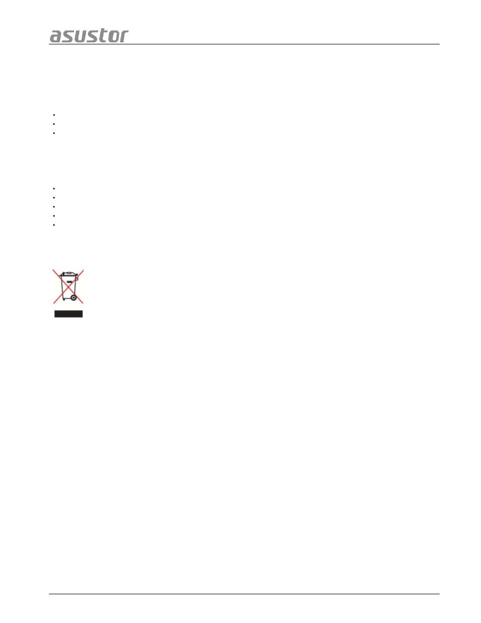 Safety precautions | Asustor AS7009RD User Manual | Page 4 / 25