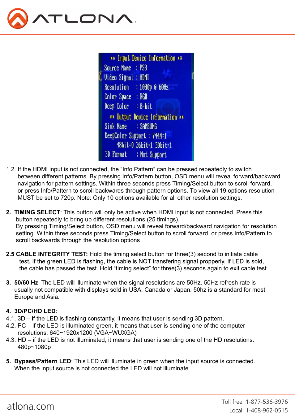 Atlona AT HD800 V2 User Manual | Page 6 / 13