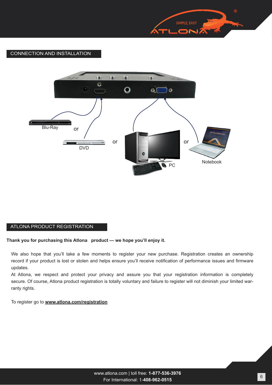 Atlona AT DIS7 PROHD User Manual | Page 6 / 8