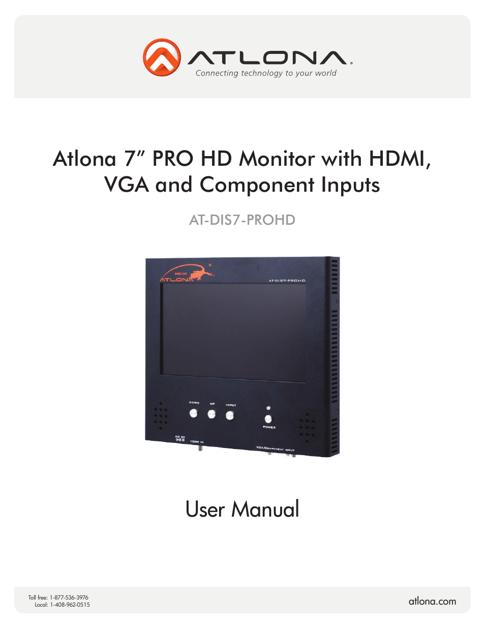 Atlona AT DIS7 PROHD V2 User Manual | 9 pages