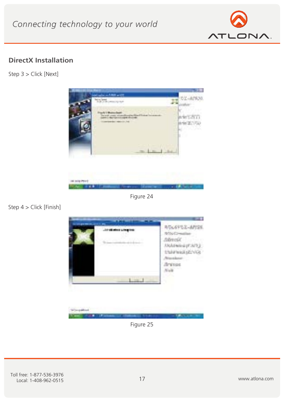 Directx installation | Atlona USB 202 User Manual | Page 17 / 26