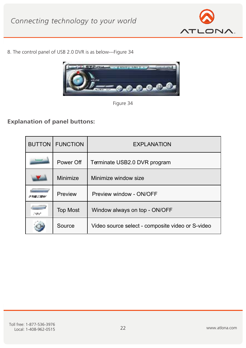 Atlona USB 202 User Manual | Page 22 / 26