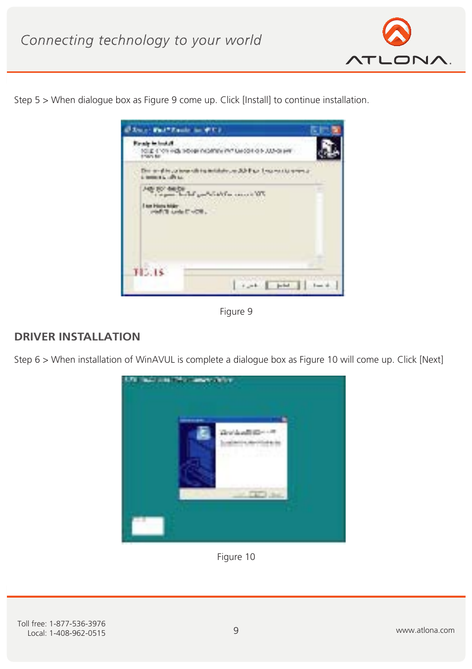 Driver installation | Atlona USB 202 User Manual | Page 9 / 26