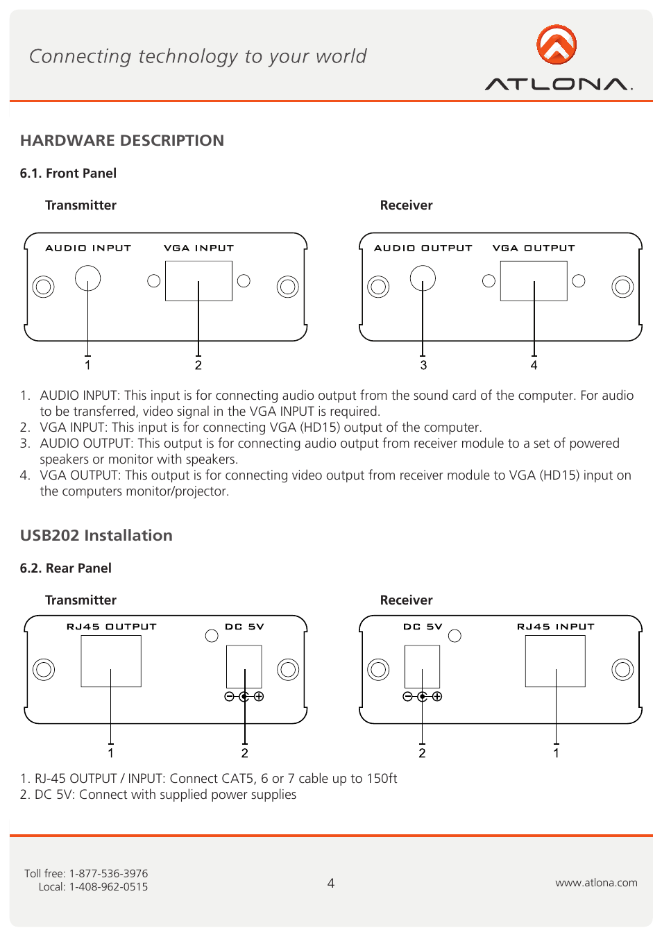 Atlona RGB45SR User Manual | Page 5 / 9
