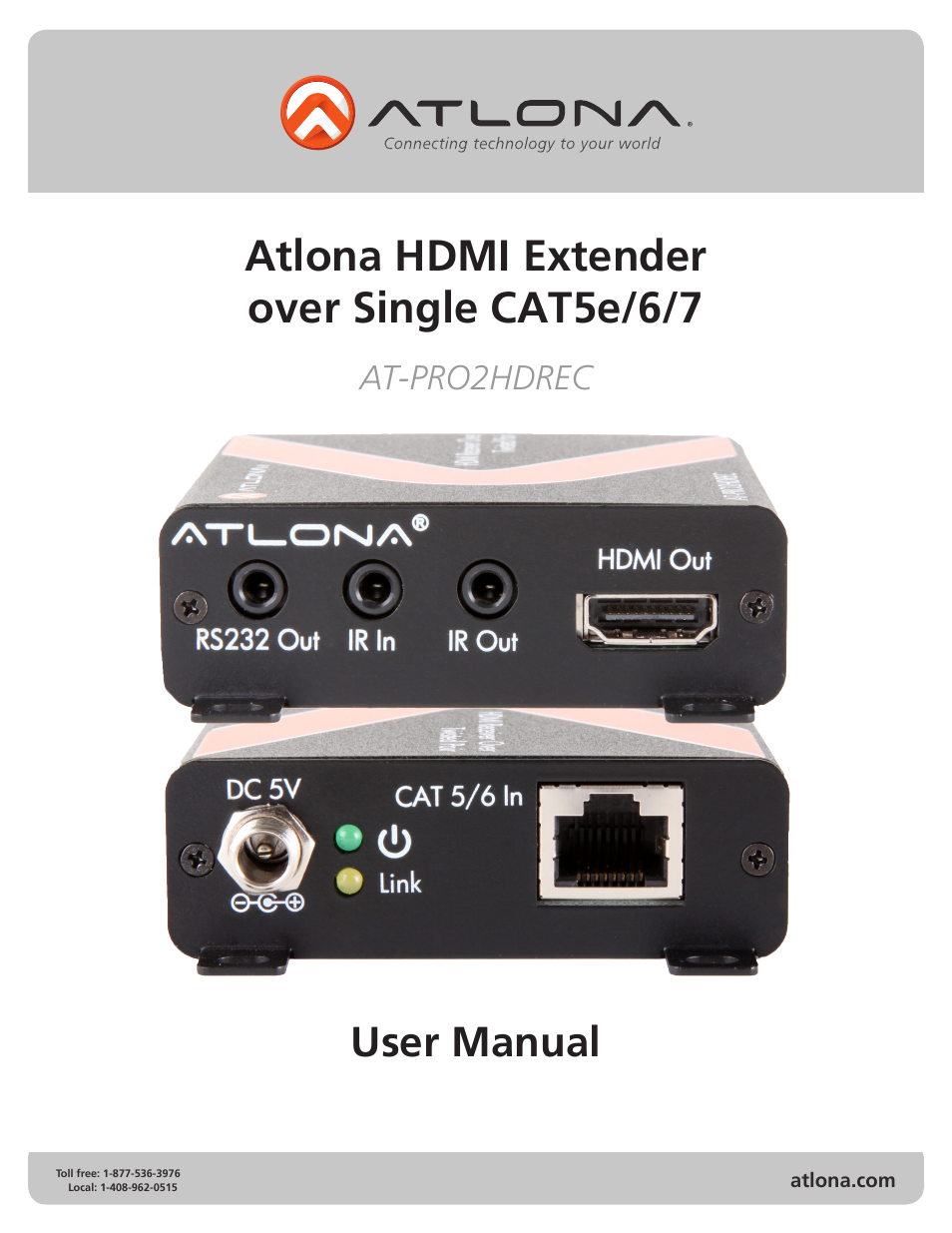 Atlona PRO2HDREC User Manual | 8 pages