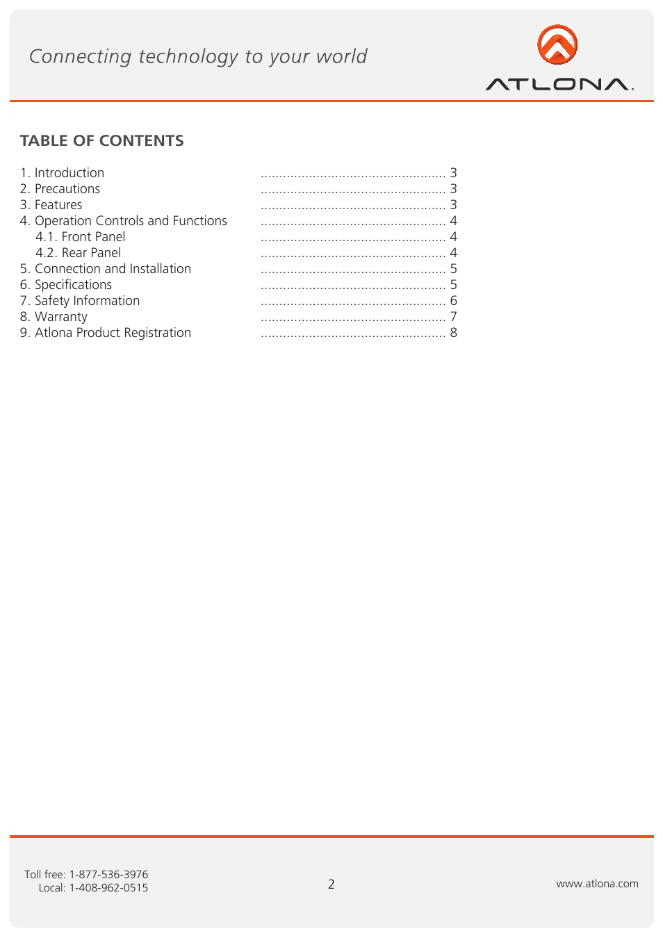 Atlona CDM 660 User Manual | Page 2 / 8