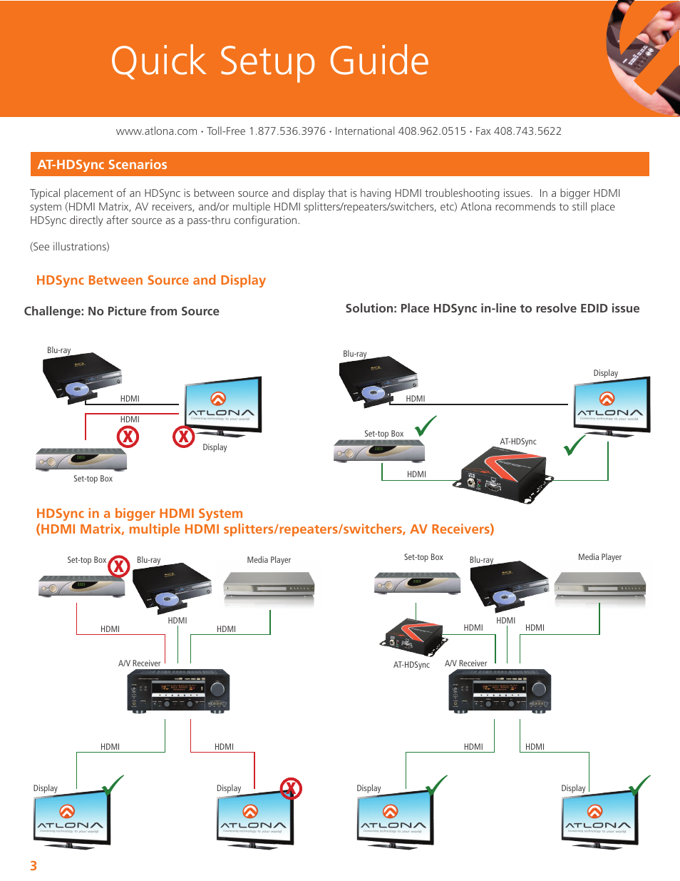 Quick setup guide | Atlona HDMI User Manual | Page 4 / 9