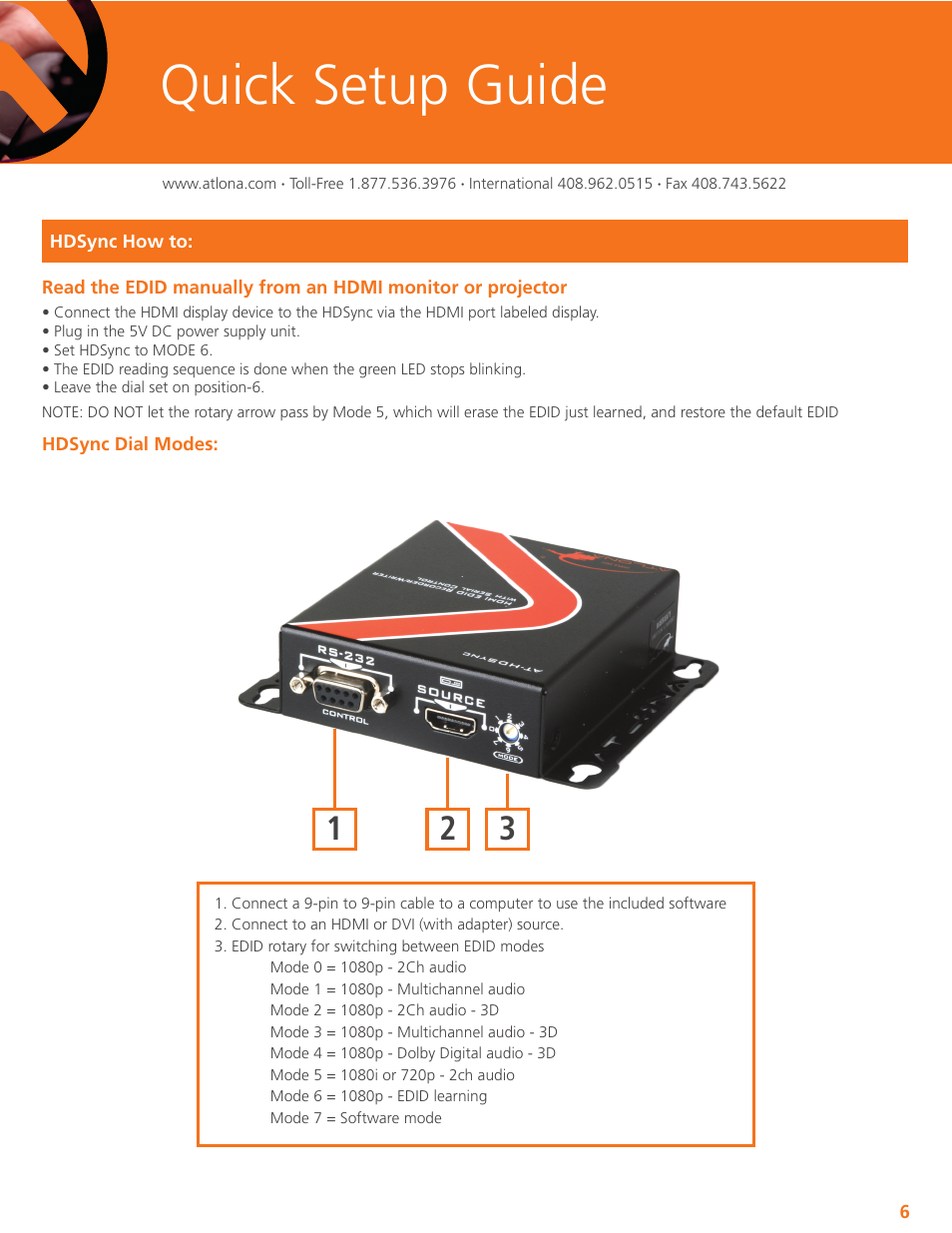 Quick setup guide | Atlona HDMI User Manual | Page 7 / 9