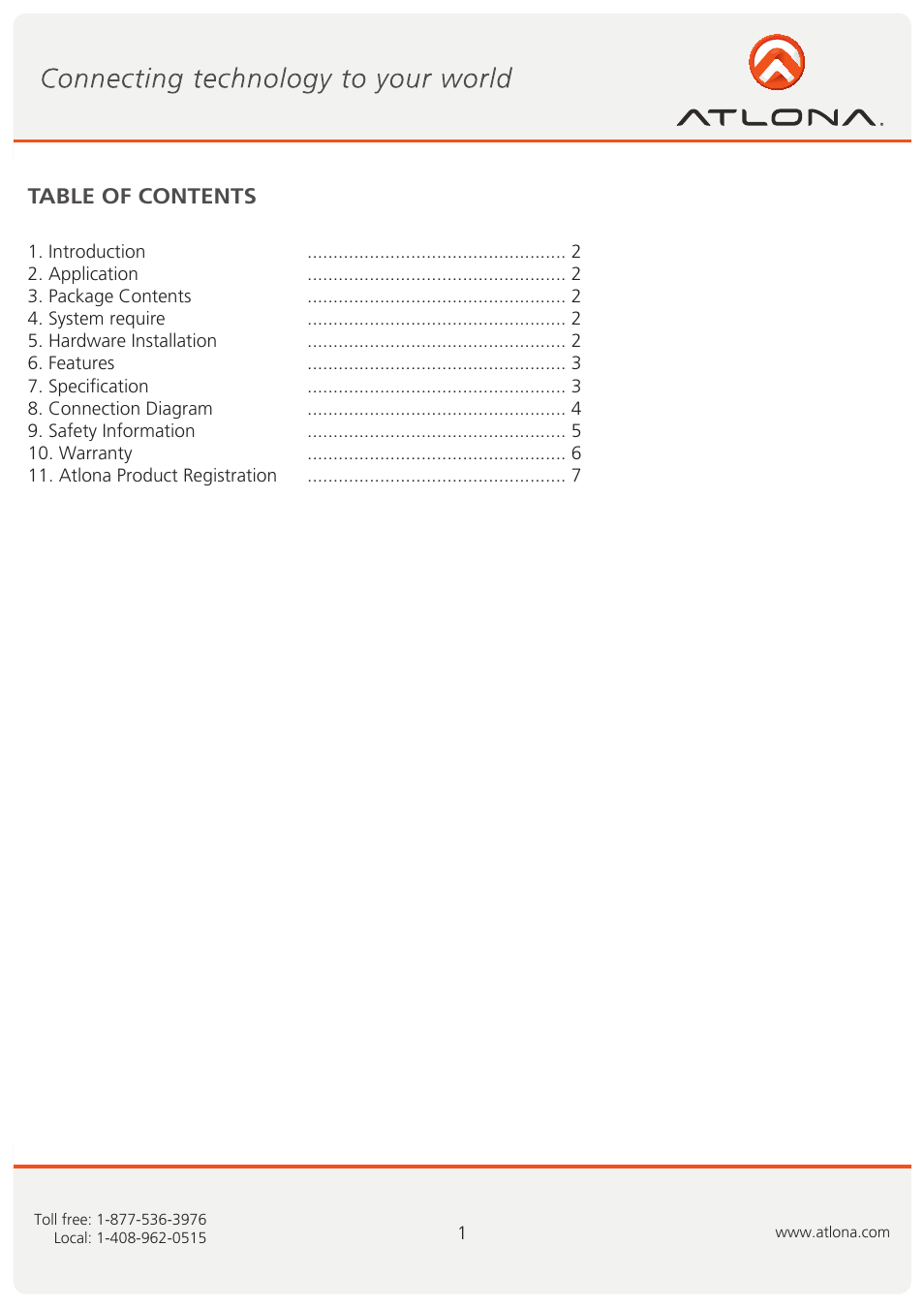 Atlona ATRS232SRS User Manual | Page 2 / 8