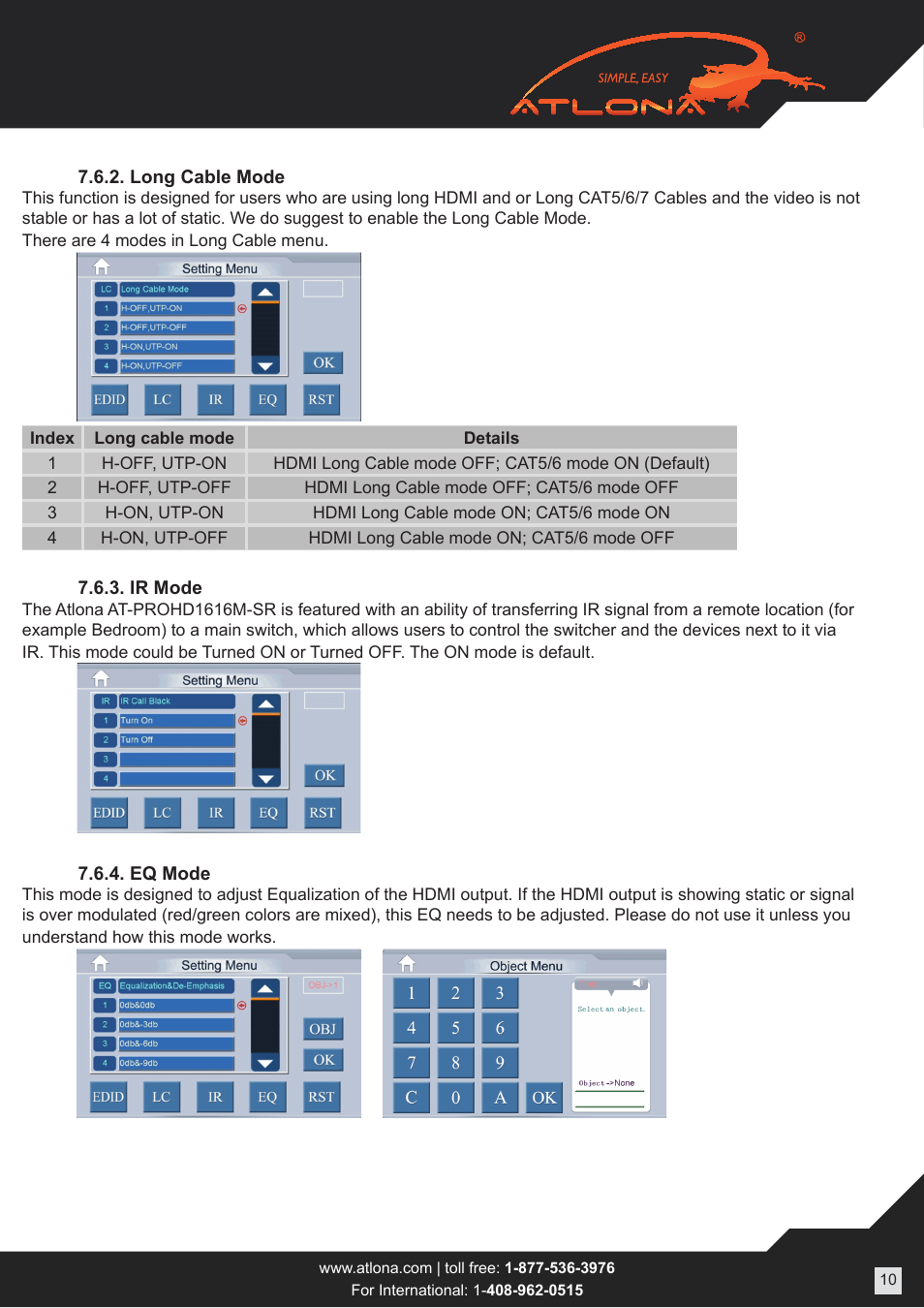 Atlona ATPROHD1616M SR User Manual | Page 10 / 16
