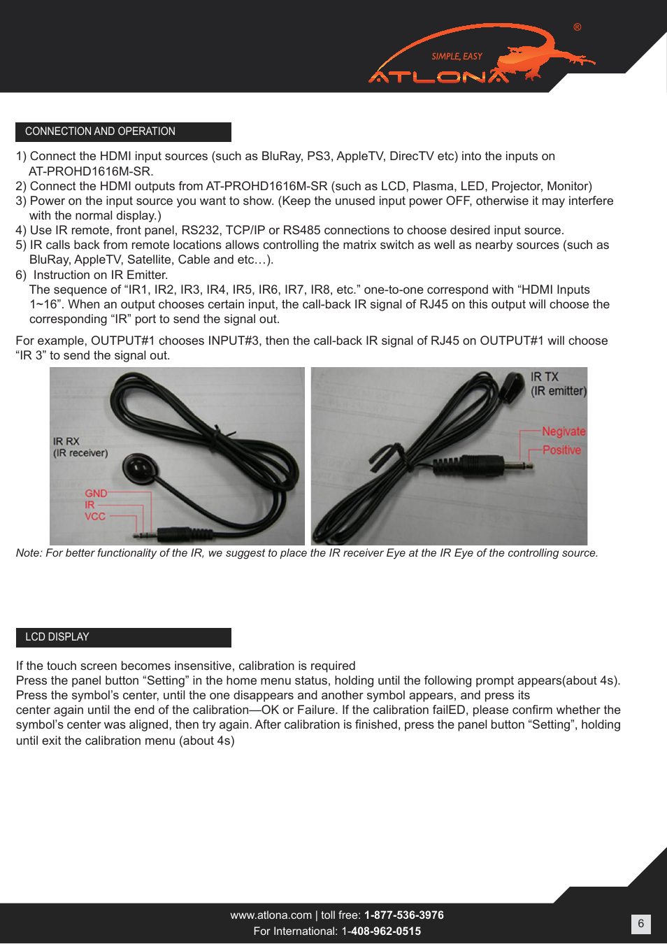 Atlona ATPROHD1616M SR User Manual | Page 6 / 16