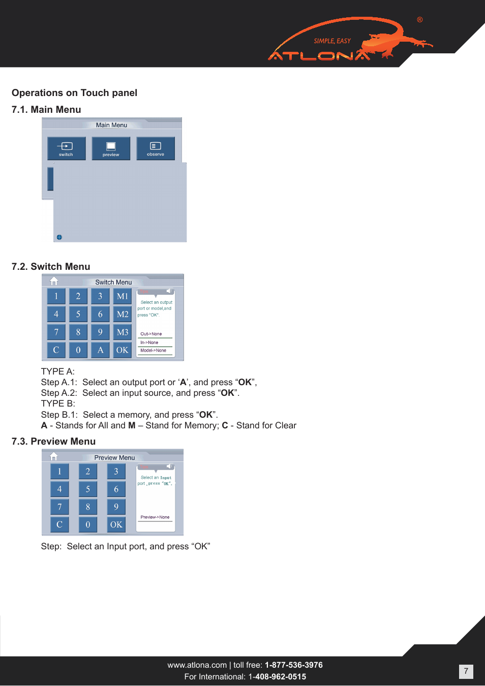 Atlona ATPROHD1616M SR User Manual | Page 7 / 16