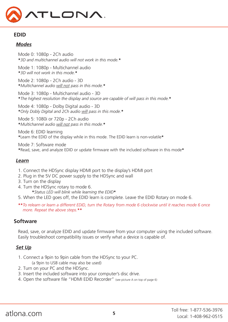 Atlona ATHDSync V3 User Manual | Page 5 / 11