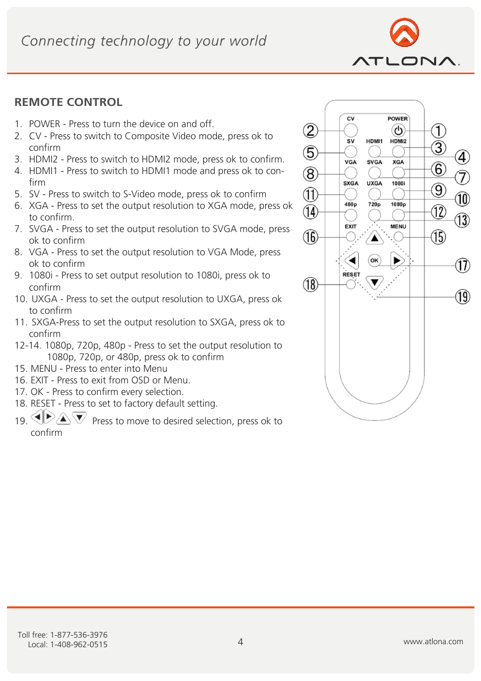 Atlona ATHD580 User Manual | Page 5 / 9