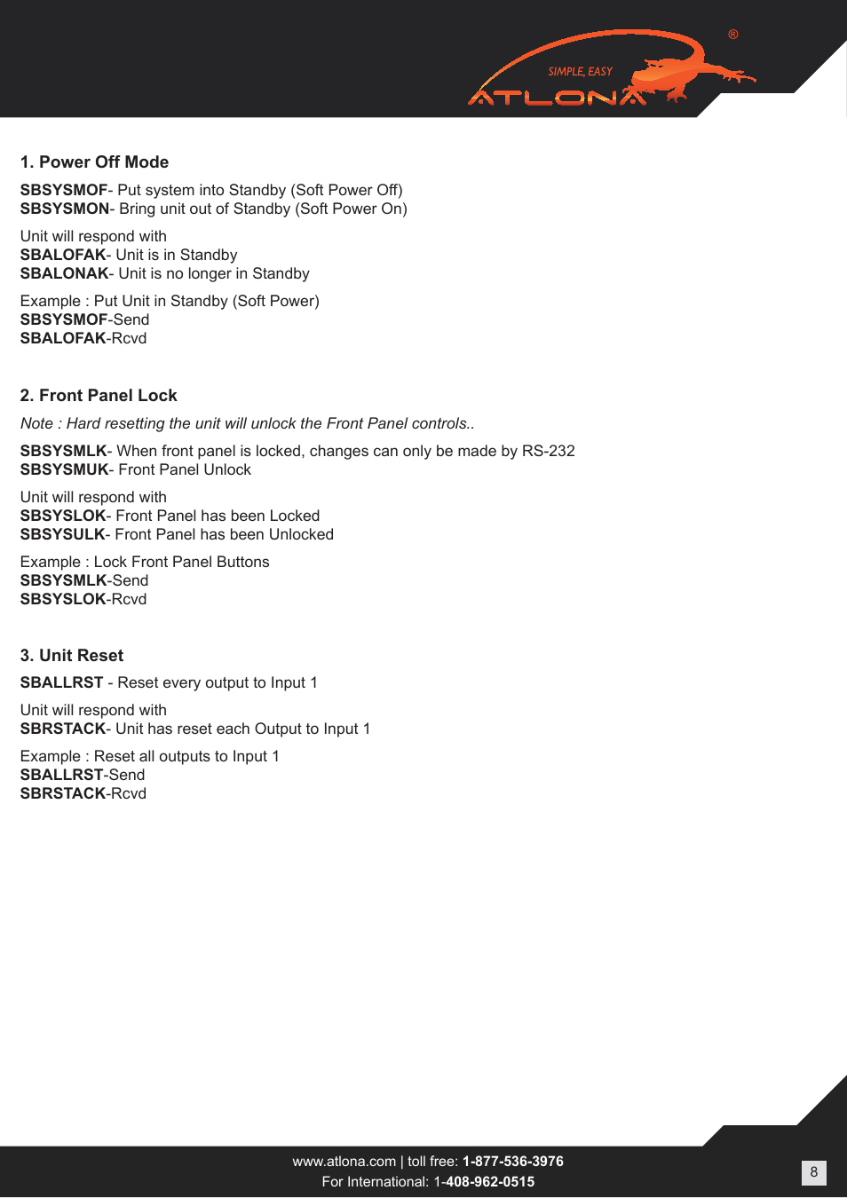 Atlona ATHD V42M User Manual | Page 8 / 12