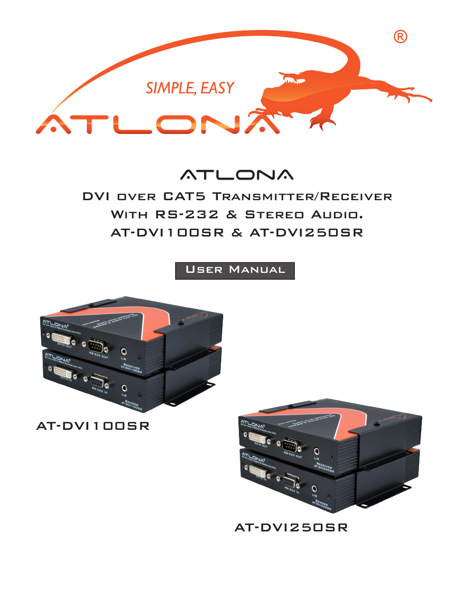 Atlona ATDVI250SR User Manual | 10 pages